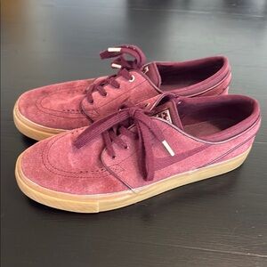 Nike Stefan Janoski Burgundy suede Sneakers skate shoes